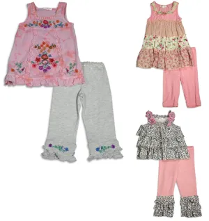 Baby Sara Toddler & Girls Tank Pant Sets - Assorted Fabrics Styles Colors, 30682