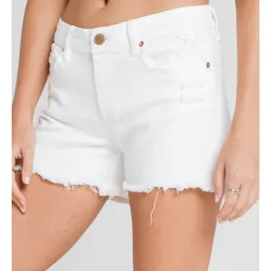 Blank NYC The Essex Cutoff Denim Shorts White