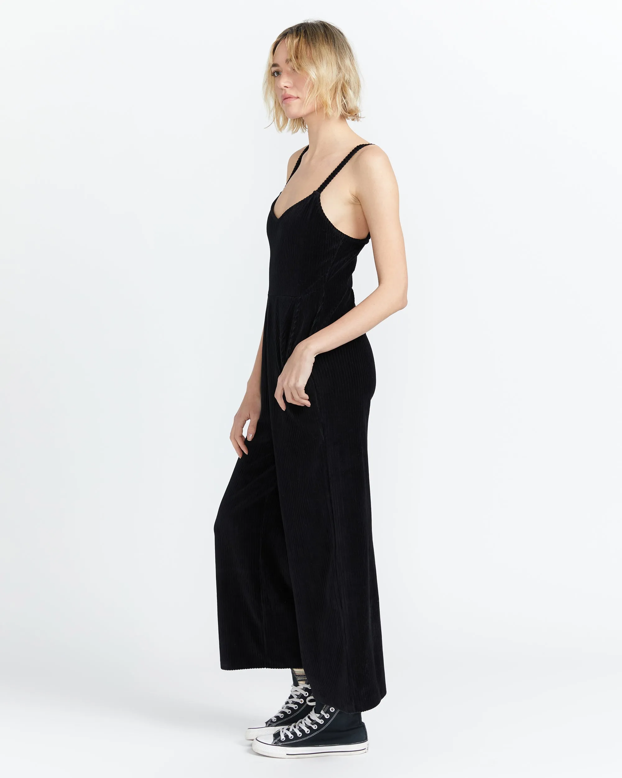 Cording To U Romper - Black