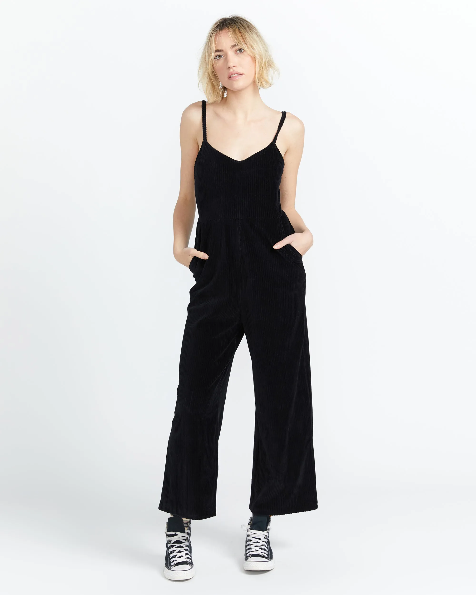 Cording To U Romper - Black