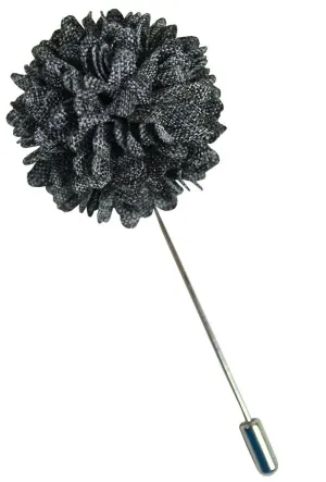 Dark Grey Lapel Flower