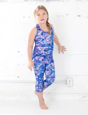 GIRLS 2-6 TEXTURED CAMO CAPRI LEGGING