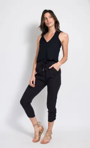 Natalie Busby Black Slim Slouch Pant