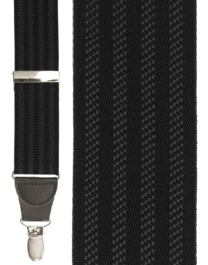 "Black Four Stripe" Suspenders