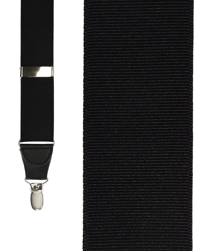 "Black Grosgraine Ribbon" Suspenders