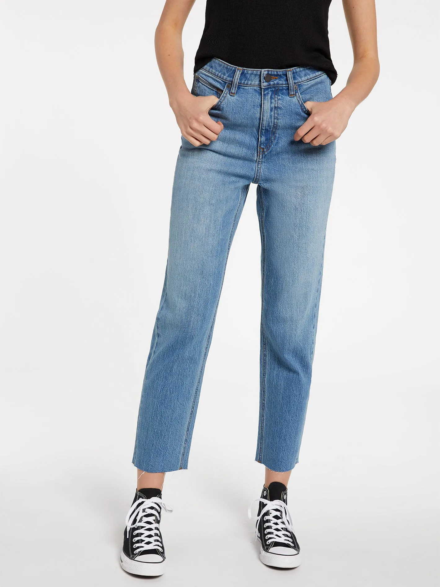 Stoned Straight Jeans - Ash Blue