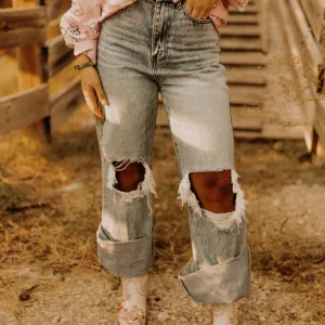 The Round Up Distressed Jean