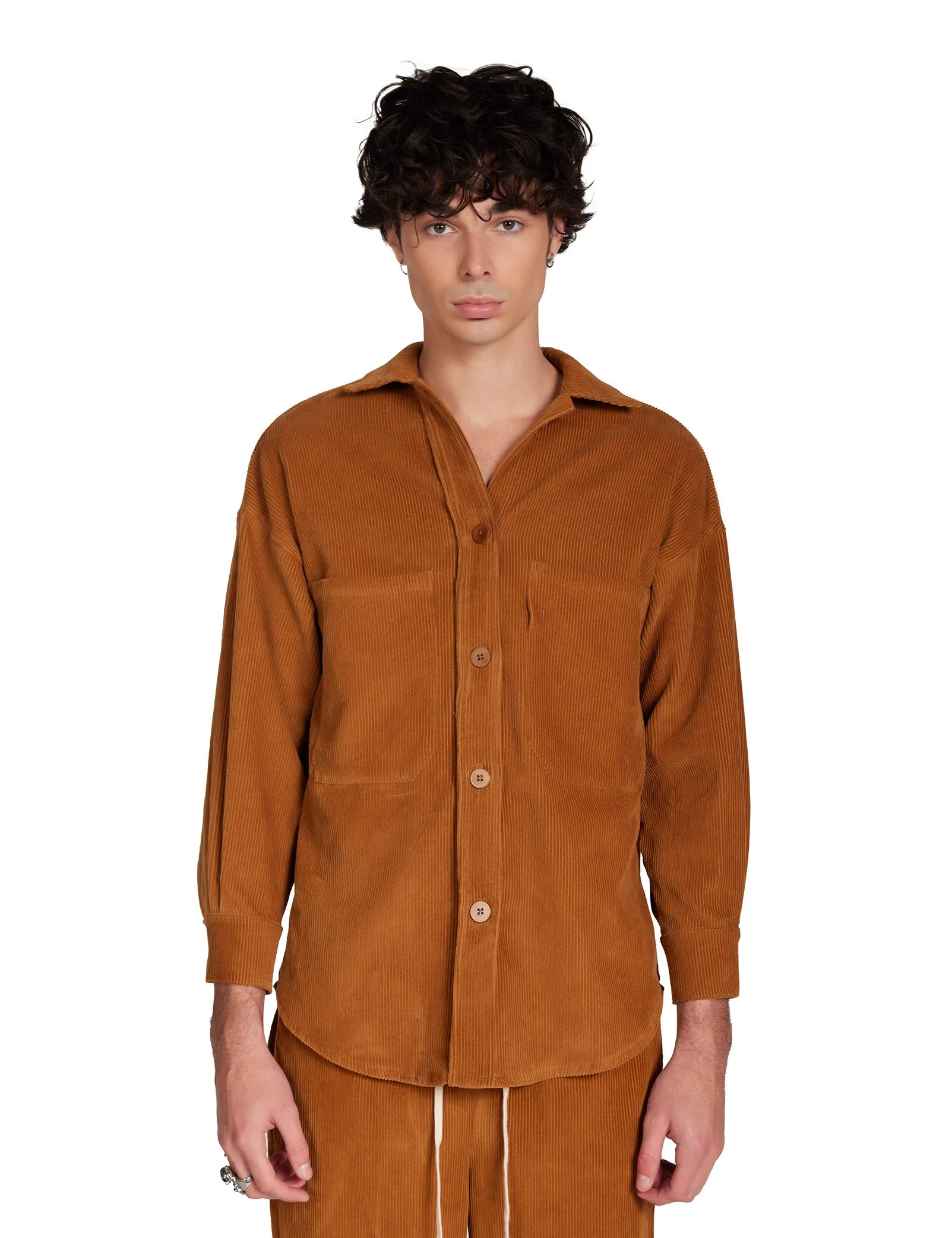 Wide Wale Corduroy Oversized Button Up